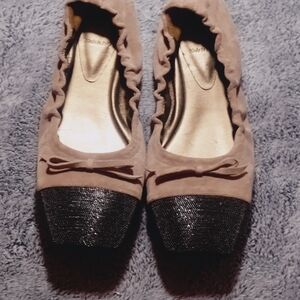 Brunello Cucinelli Monili Suede Ballet Flats Size 38